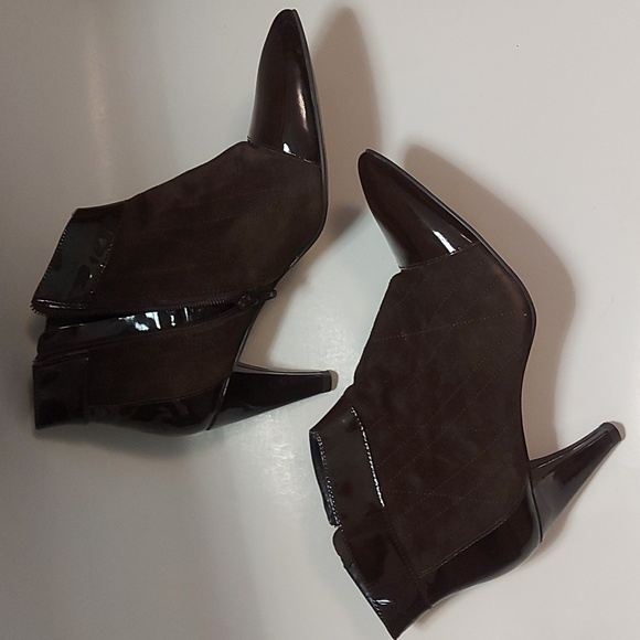 Franco Sarto brown leather ankle booties - Picture 2 of 8